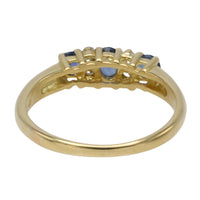 Vintage sapphire and diamond ring in 18 carat gold-The Antique Ring Shop
