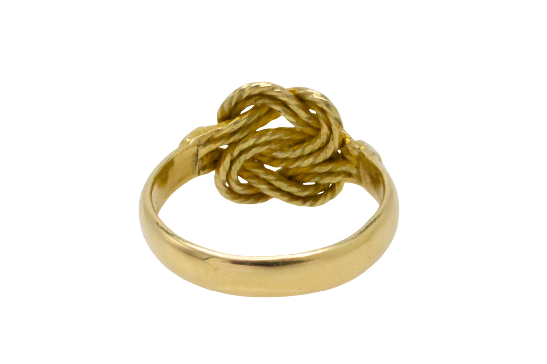 Vintage 14 carat gold knot ring-Vintage Rings-The Antique Ring Shop