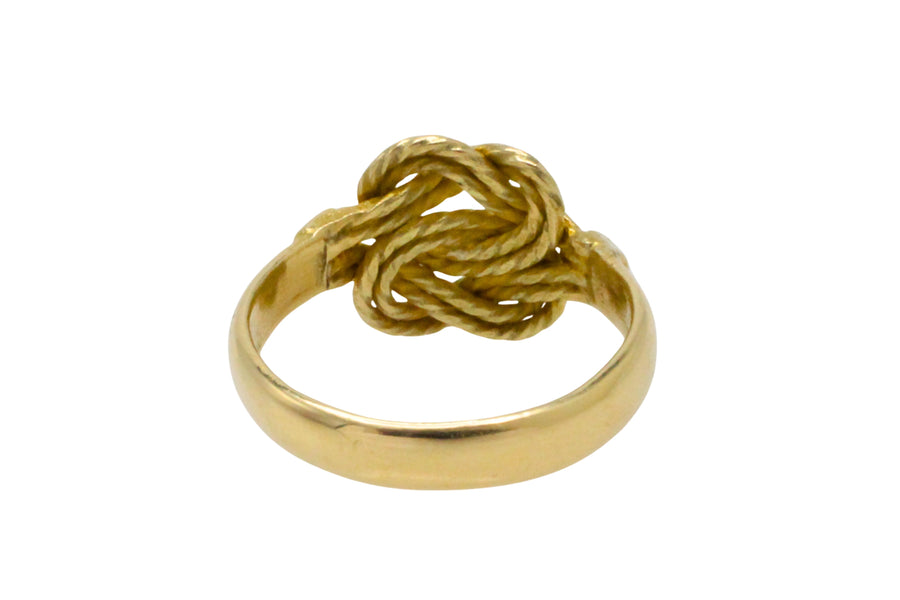 Vintage 14 carat gold knot ring-Vintage Rings-The Antique Ring Shop