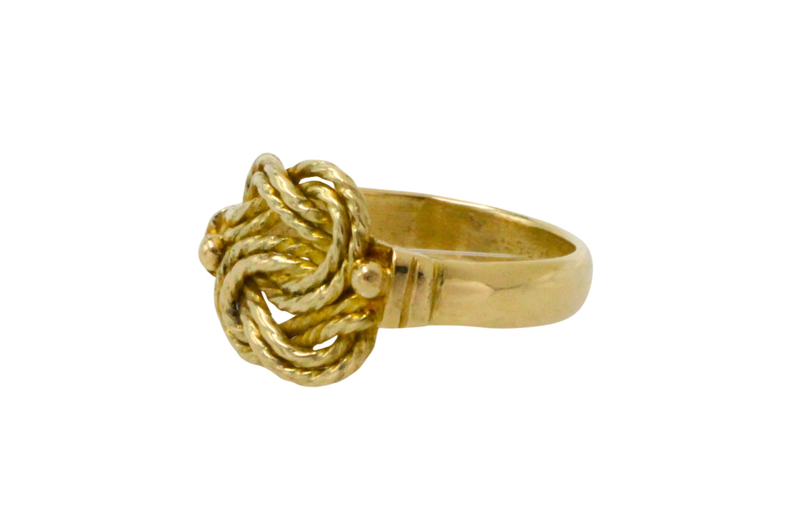 Vintage 14 carat gold knot ring-Vintage Rings-The Antique Ring Shop