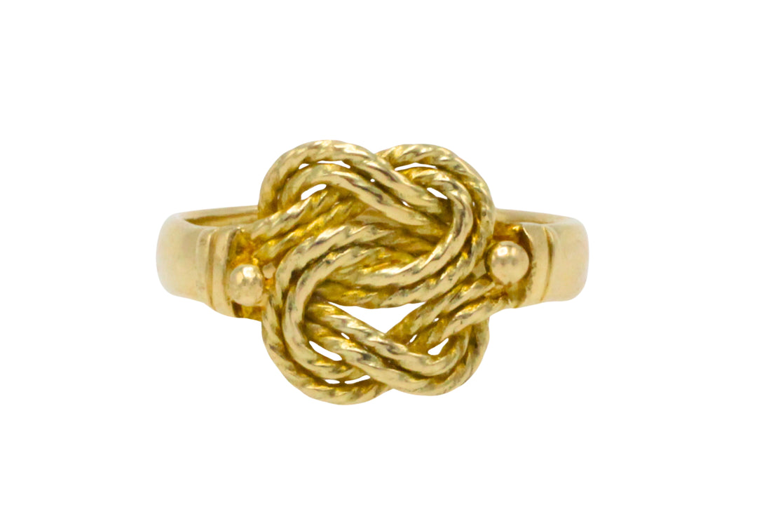 Vintage 14 carat gold knot ring-Vintage Rings-The Antique Ring Shop