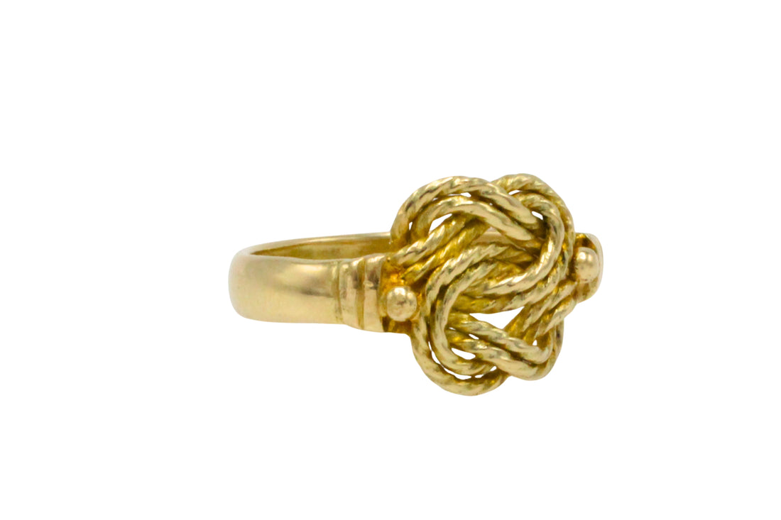 Vintage 14 carat gold knot ring-Vintage Rings-The Antique Ring Shop