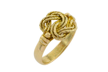 Vintage 14 carat gold knot ring-Vintage Rings-The Antique Ring Shop