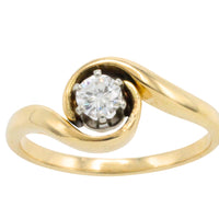 Vintage diamond swirl ring