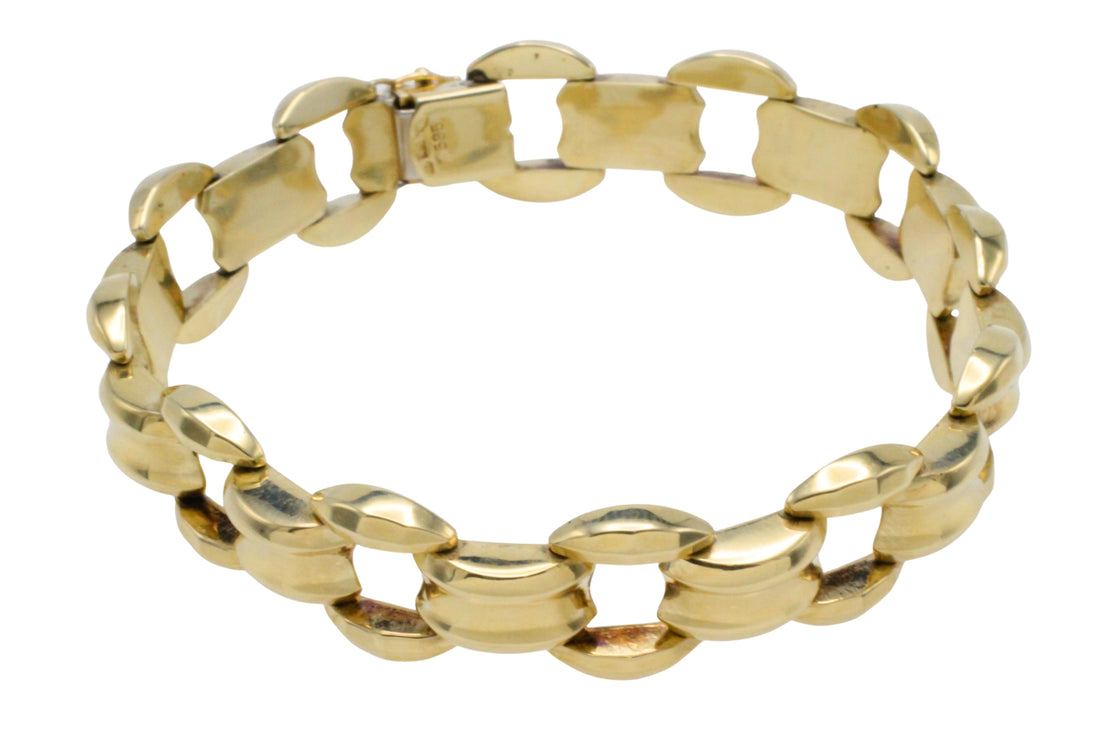 Vintage link bracelet in 14 carat gold