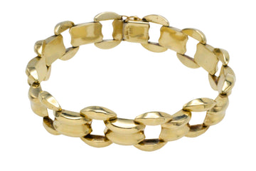 Vintage link bracelet in 14 carat gold