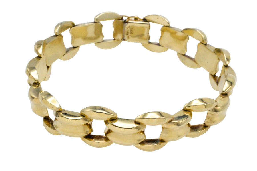 Vintage link bracelet in 14 carat gold
