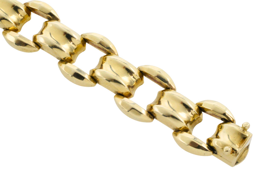 Vintage link bracelet in 14 carat gold