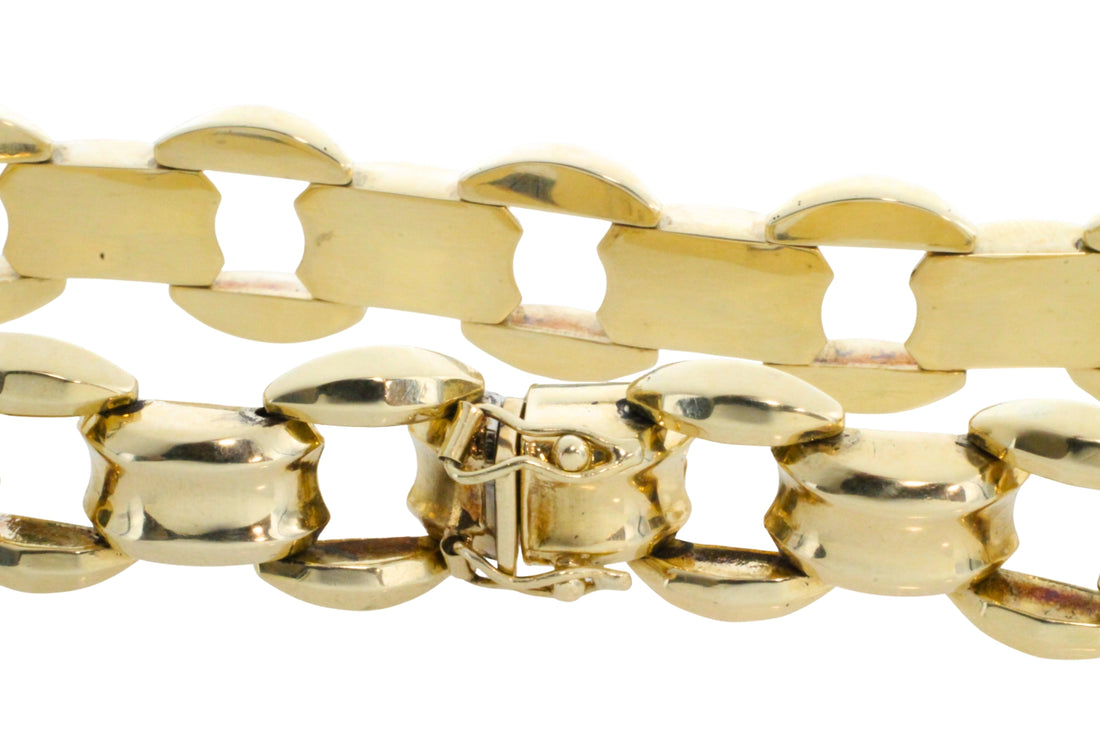 Vintage link bracelet in 14 carat gold
