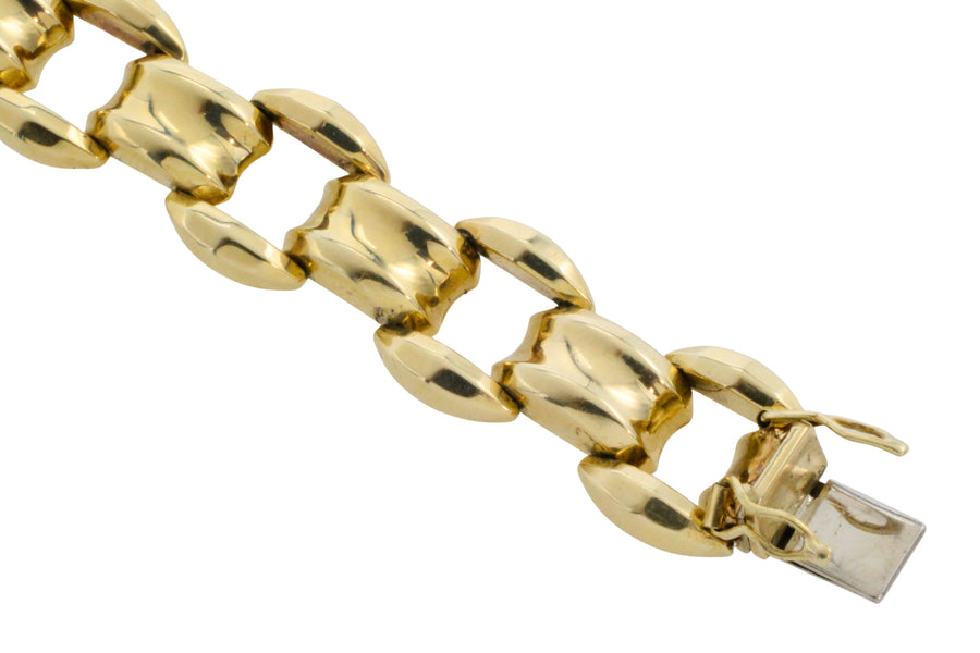 Vintage link bracelet in 14 carat gold