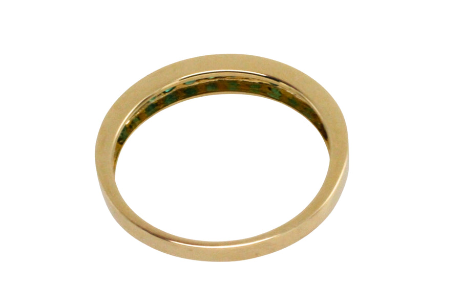 Emerald half eternity band-Vintage Rings-The Antique Ring Shop