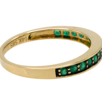 Emerald half eternity band-Vintage Rings-The Antique Ring Shop