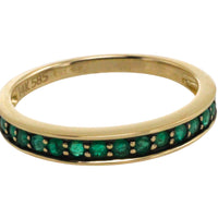 Emerald half eternity band-Vintage Rings-The Antique Ring Shop