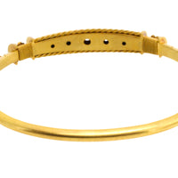 Edwardian hinged bracelet with old cut diamonds-Bracelets-The Antique Ring Shop