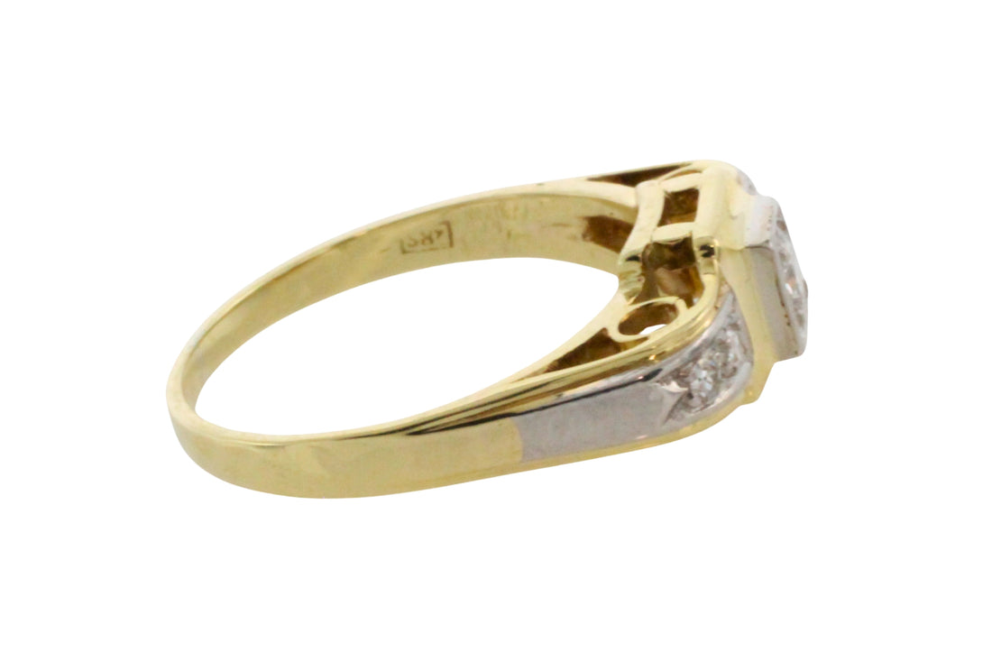 Vintage diamond ring in 14 carat gold-Vintage Rings-The Antique Ring Shop