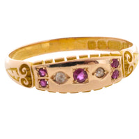 Edwardian ruby and rose diamond ring from 1906-Antique rings-The Antique Ring Shop