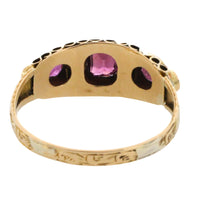 Victorian garnet and pearl ring from 1872-Antique rings-The Antique Ring Shop