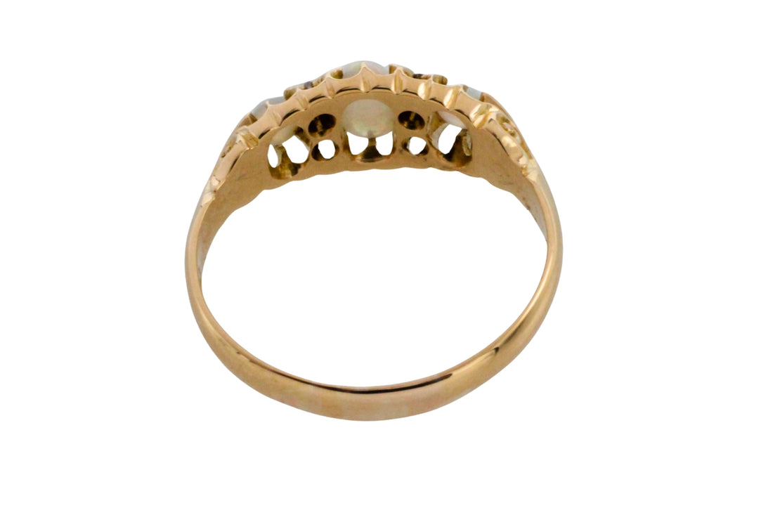 Opal and rose diamond ring from 1910-Antique rings-The Antique Ring Shop
