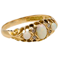 Opal and rose diamond ring from 1910-Antique rings-The Antique Ring Shop