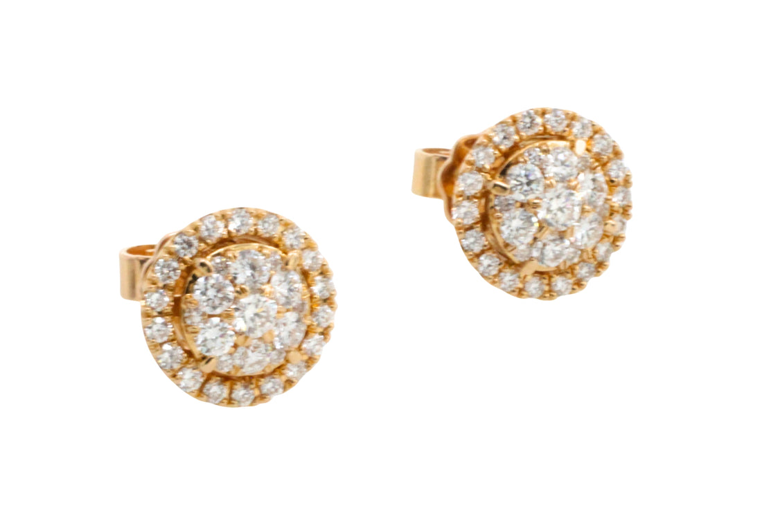 Diamond studs in 18 carat gold