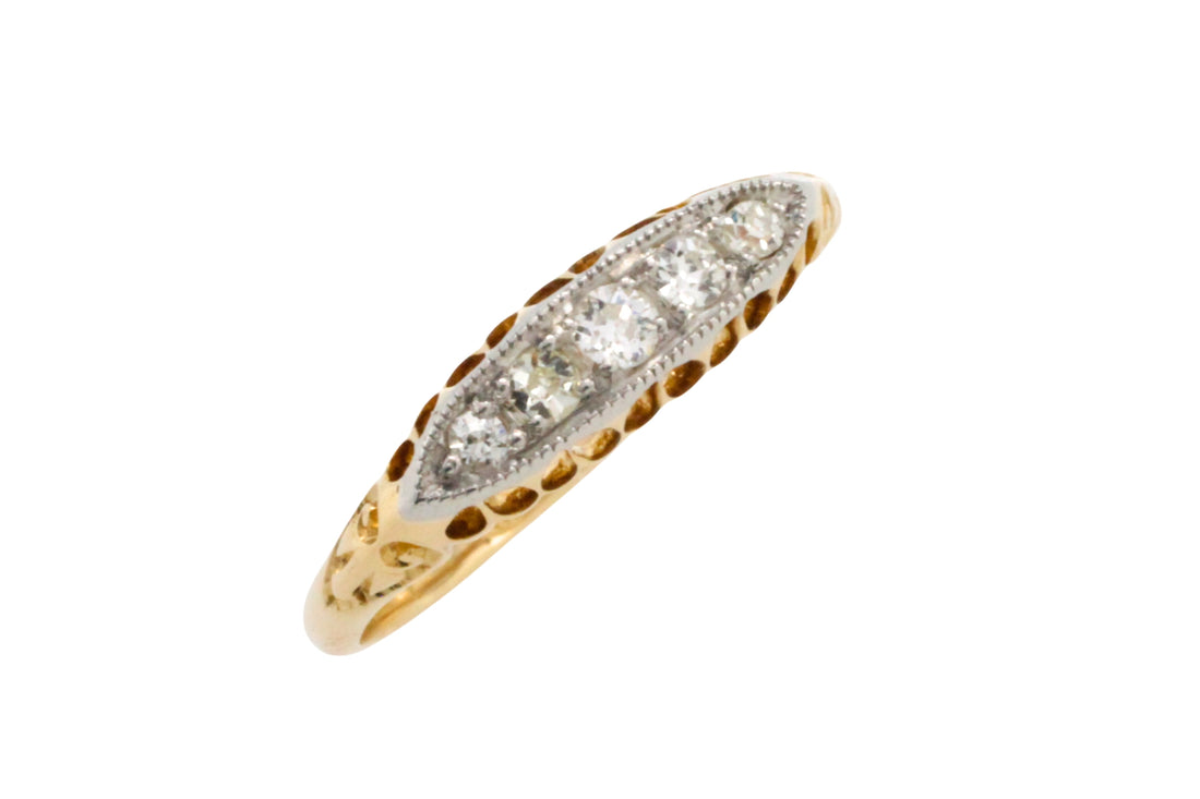 Edwardian old cut diamond ring