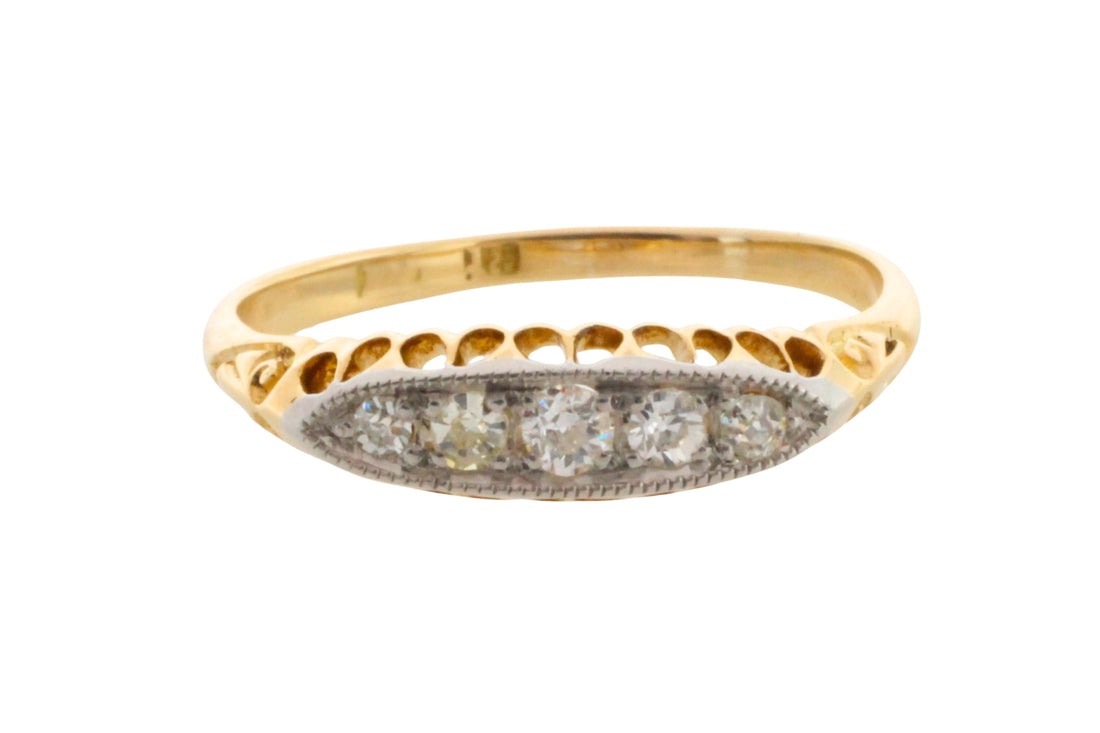 Edwardian old cut diamond ring