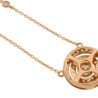 Diamond pendant and chain in 18 carat gold-Pendants-The Antique Ring Shop