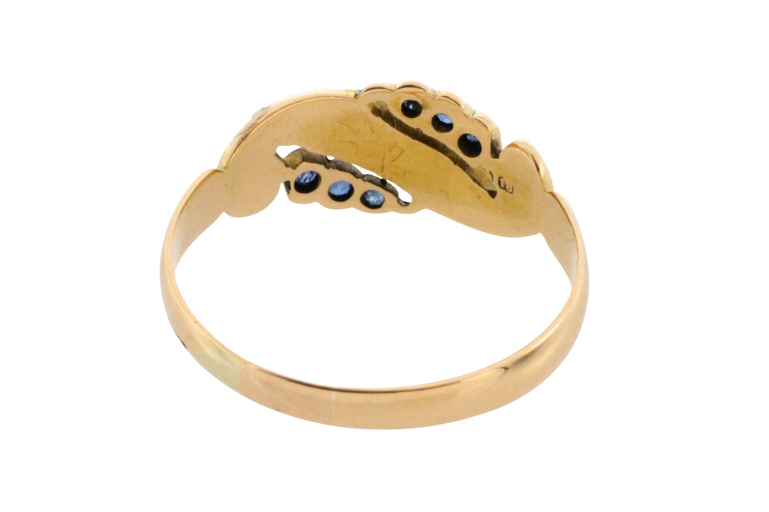 Edwardian sapphire and pearl ring from 1908-Antique rings-The Antique Ring Shop