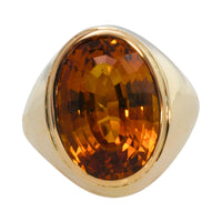 Oval Citrine ring in 14 carat gold-gents rings-The Antique Ring Shop