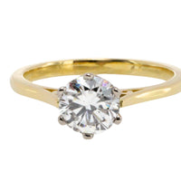 One carat diamond solitaire ring in 18 carat gold-engagement rings-The Antique Ring Shop
