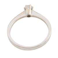 White gold solitaire ring with diamond-engagement rings-The Antique Ring Shop