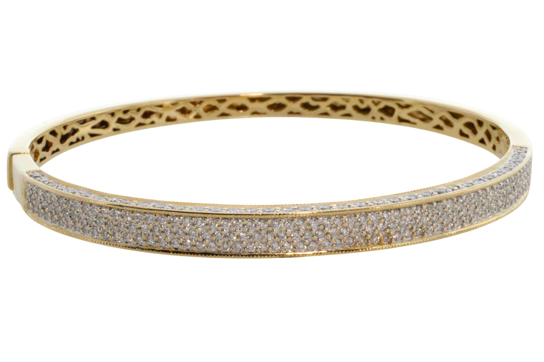 Diamond bracelet in 14 carat gold-Bracelets-The Antique Ring Shop
