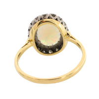 Vintage opal and diamond cluster ring-Vintage Rings-The Antique Ring Shop