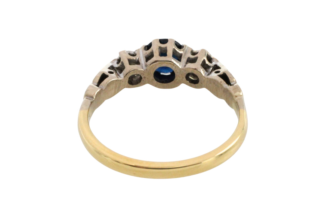 Vintage sapphire and diamond ring
