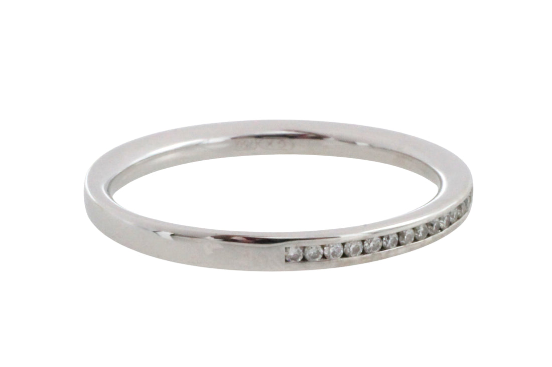 18 carat gold half eternity band with diamonds