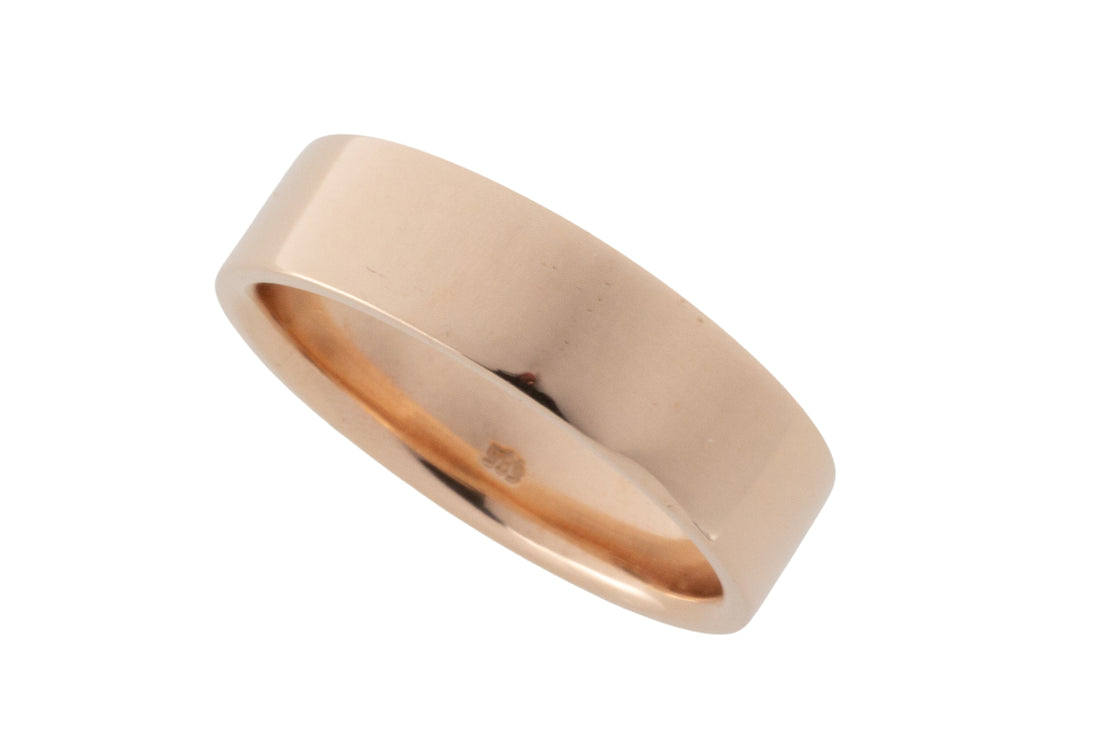 14 carat rose gold band-wedding rings-The Antique Ring Shop