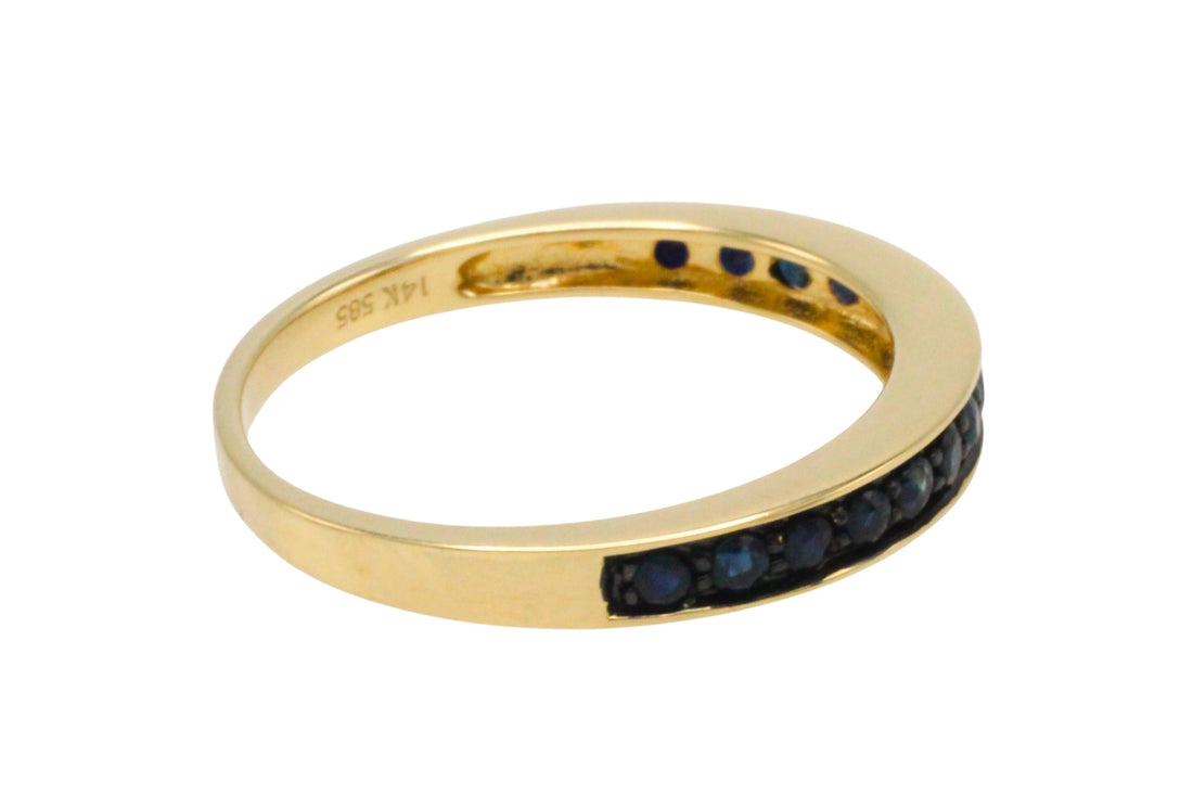 Sapphire half eternity band-Vintage Rings-The Antique Ring Shop