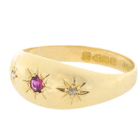 Ruby and diamond gypsy ring from 1919-Antique rings-The Antique Ring Shop