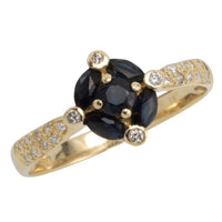 Vintage 14 carat gold sapphire and diamond ring-Vintage Rings-The Antique Ring Shop