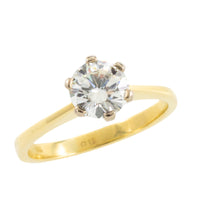 Vintage .85 carat brilliant cut diamond solitaire ring-engagement rings-The Antique Ring Shop