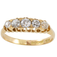 Five stone old cut diamond ring from 1903-Antique rings-The Antique Ring Shop