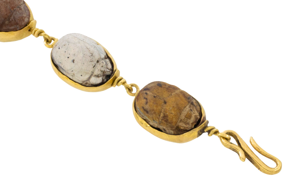 Scarab beetle bracelet in 18 carat gold