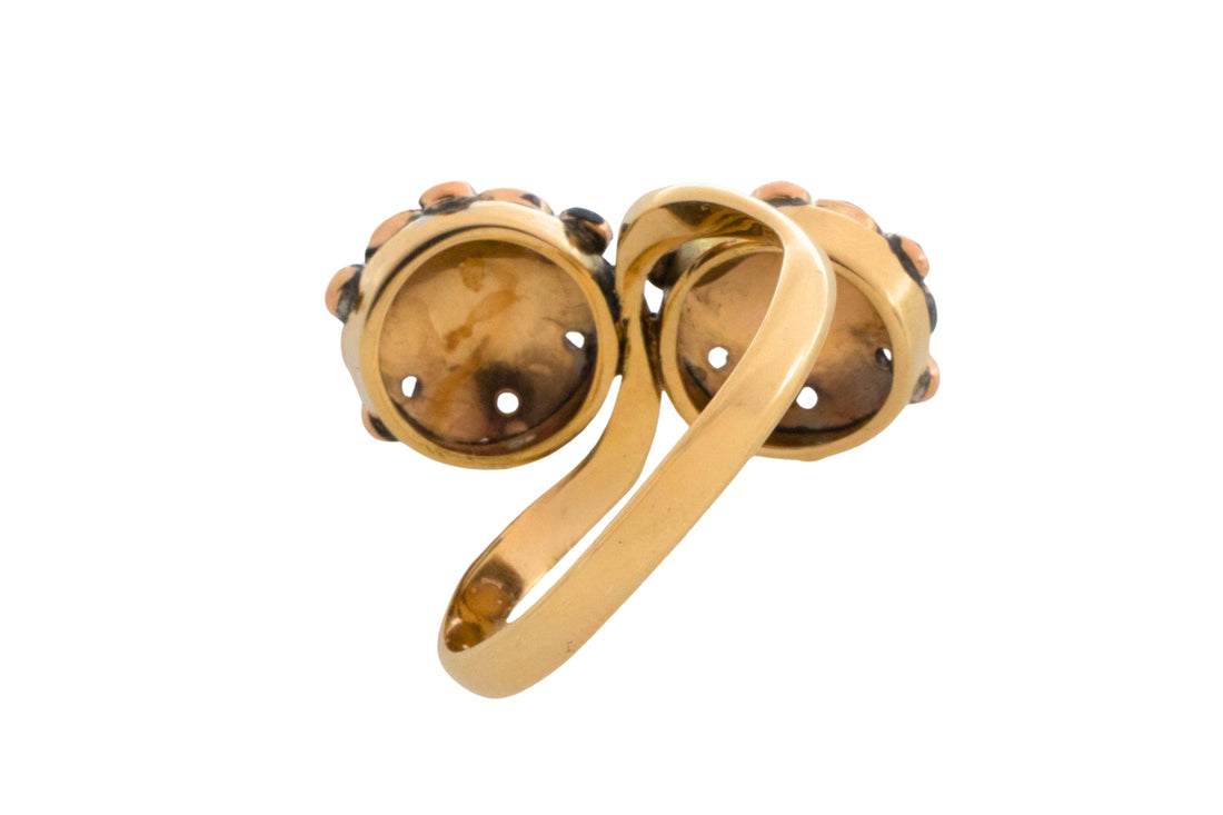 Vintage Toi et Moi garnet ring