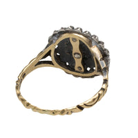 Classic rose diamond cluster ring in gold and silver