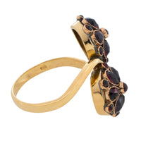 Vintage Toi et Moi garnet ring