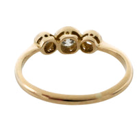 Vintage three stone diamond ring-engagement rings-The Antique Ring Shop