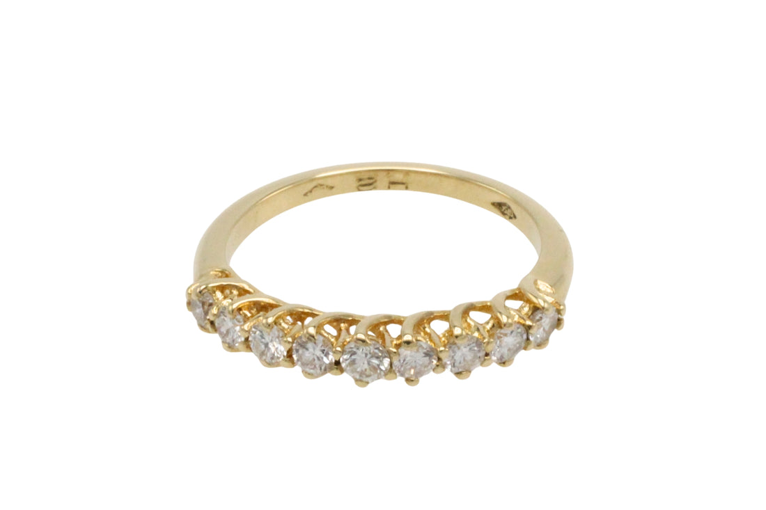 Diamond half eternity band in 18 carat gold-Vintage Rings-The Antique Ring Shop