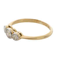 Vintage three stone diamond ring-engagement rings-The Antique Ring Shop