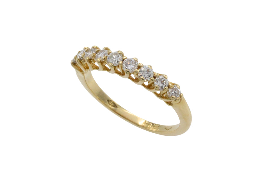 Diamond half eternity band in 18 carat gold-Vintage Rings-The Antique Ring Shop