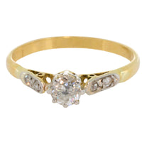 Vintage diamond ring in 18 carat gold-engagement rings-The Antique Ring Shop